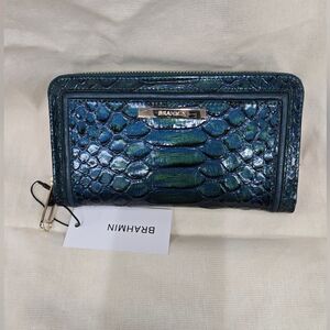 NWT BRAHMIN in Evergreen Kalopsia, a luxe new green.